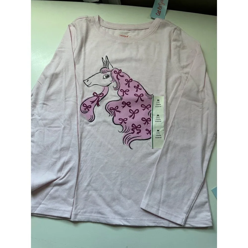 Cat & Jack Girls Graphic Long Sleeve and Leggings Set size M (8) NWT